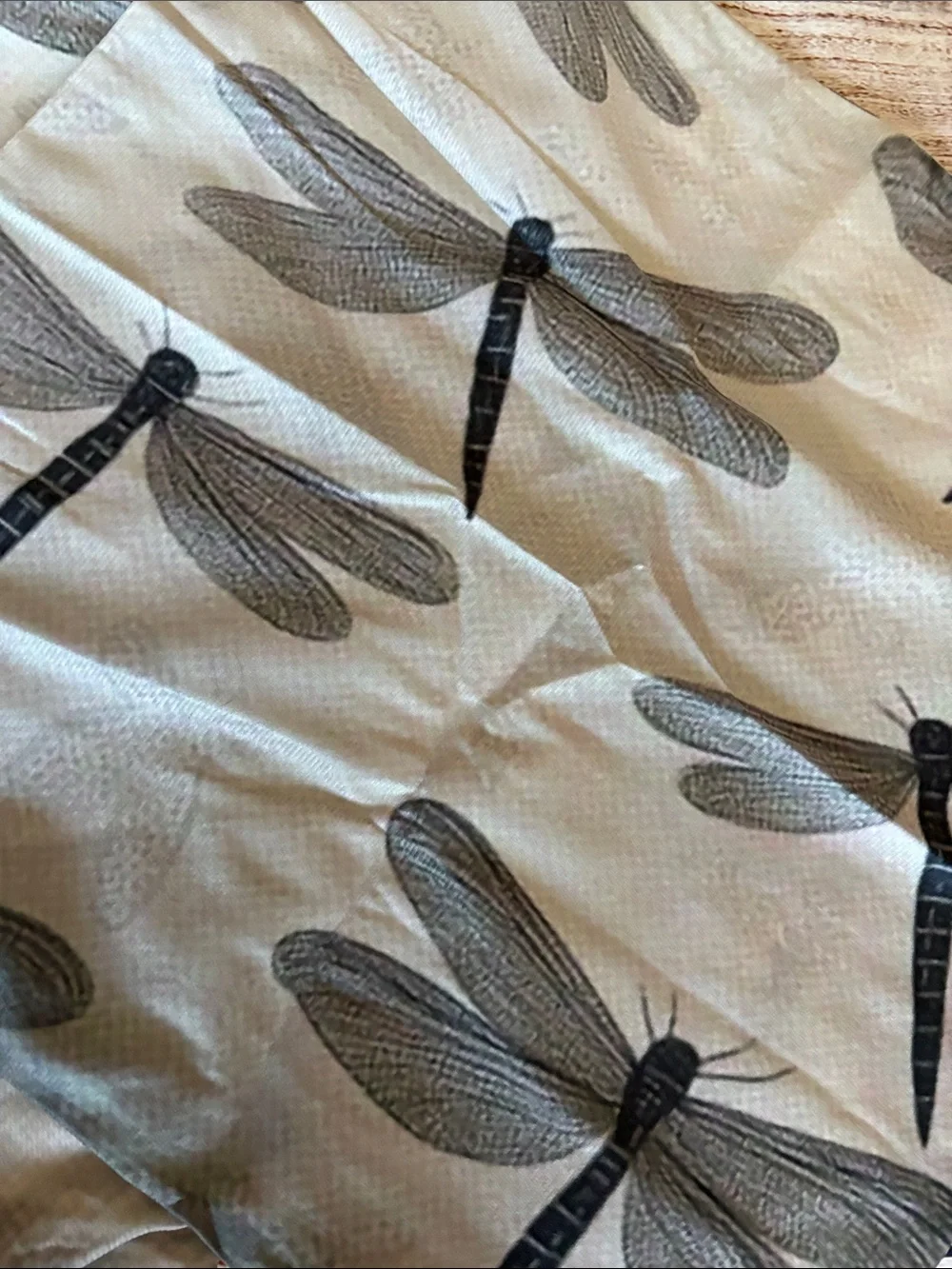 Dragonfly Print Pillow Covers - Neutral Grey/Black
